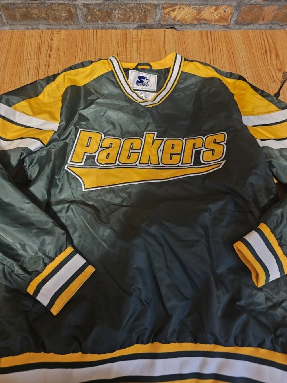 Vintage Starter Green Bay Packers Pullover Jacket NFL Mens Size Medium
